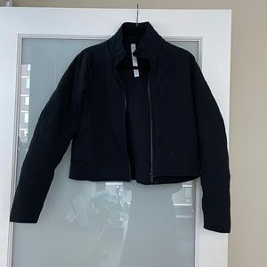 Lululemon cropped quilted jacket black 6